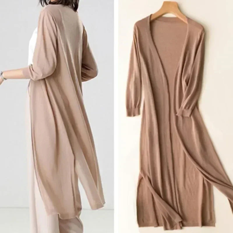Meiko - Cardigan lungo di lusso e morbido