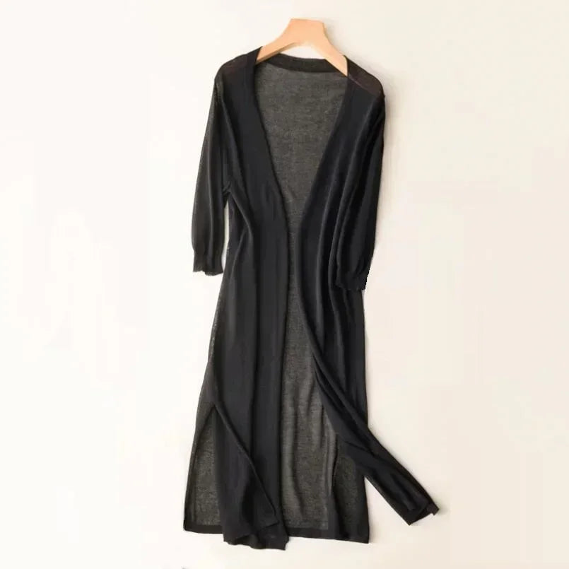 Meiko - Cardigan lungo di lusso e morbido
