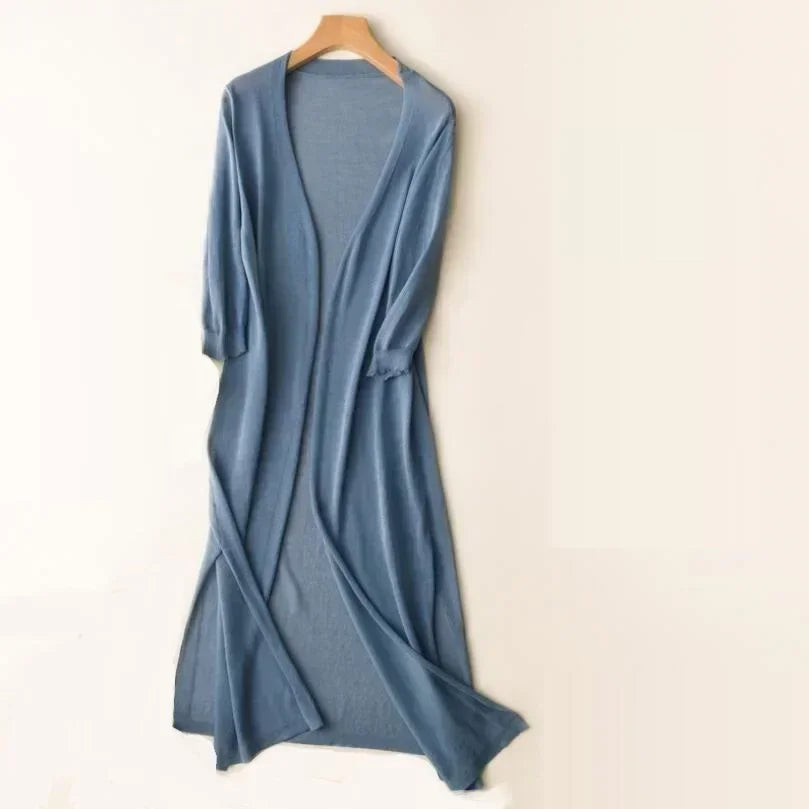 Meiko - Cardigan lungo di lusso e morbido