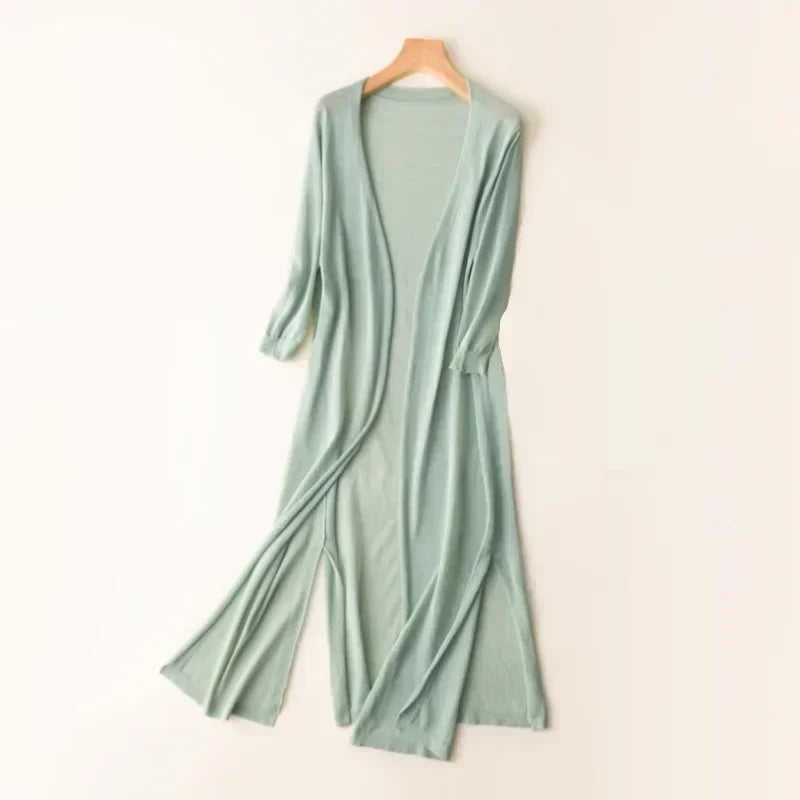 Meiko - Cardigan lungo di lusso e morbido