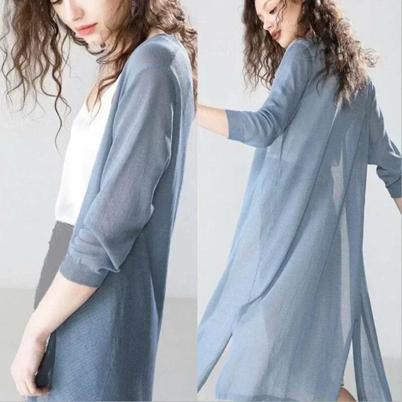 Meiko - Cardigan lungo di lusso e morbido