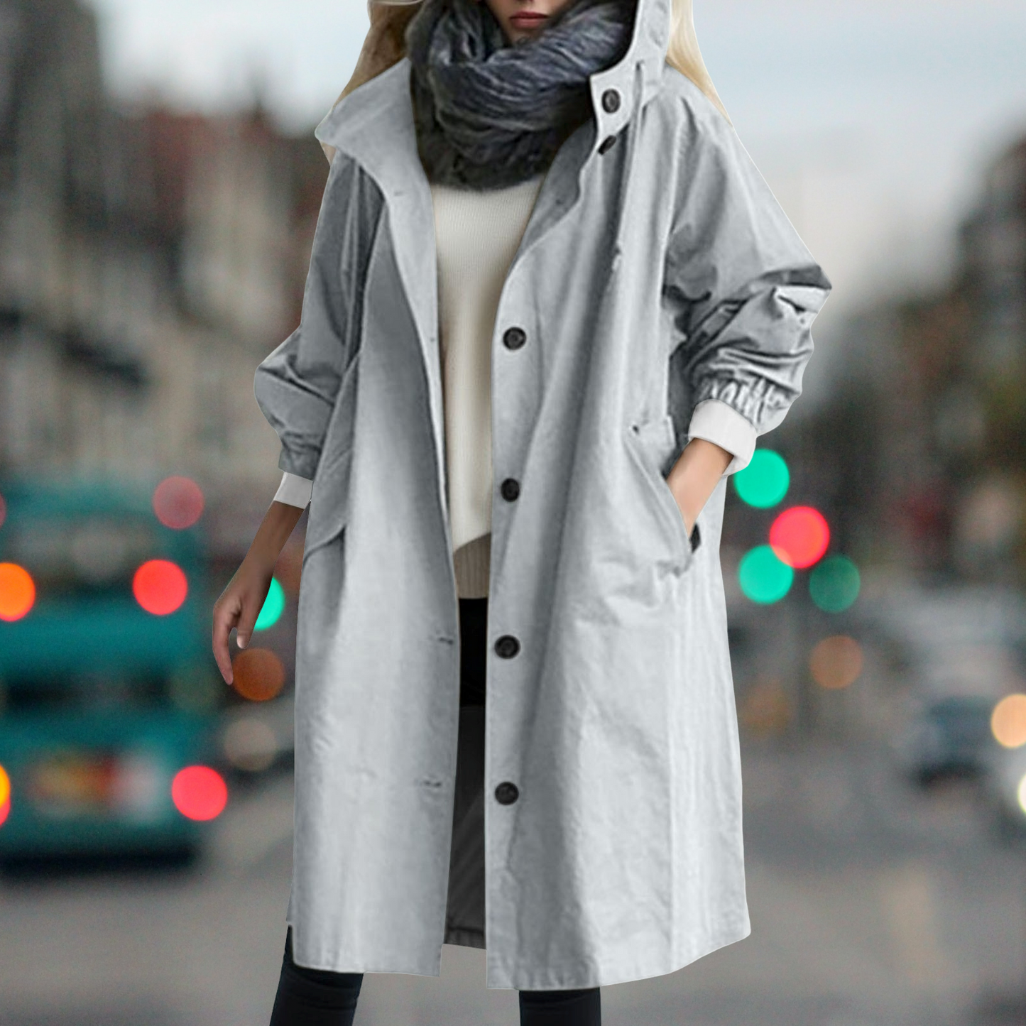 Bethany - Trench coat impermeabile e caldo
