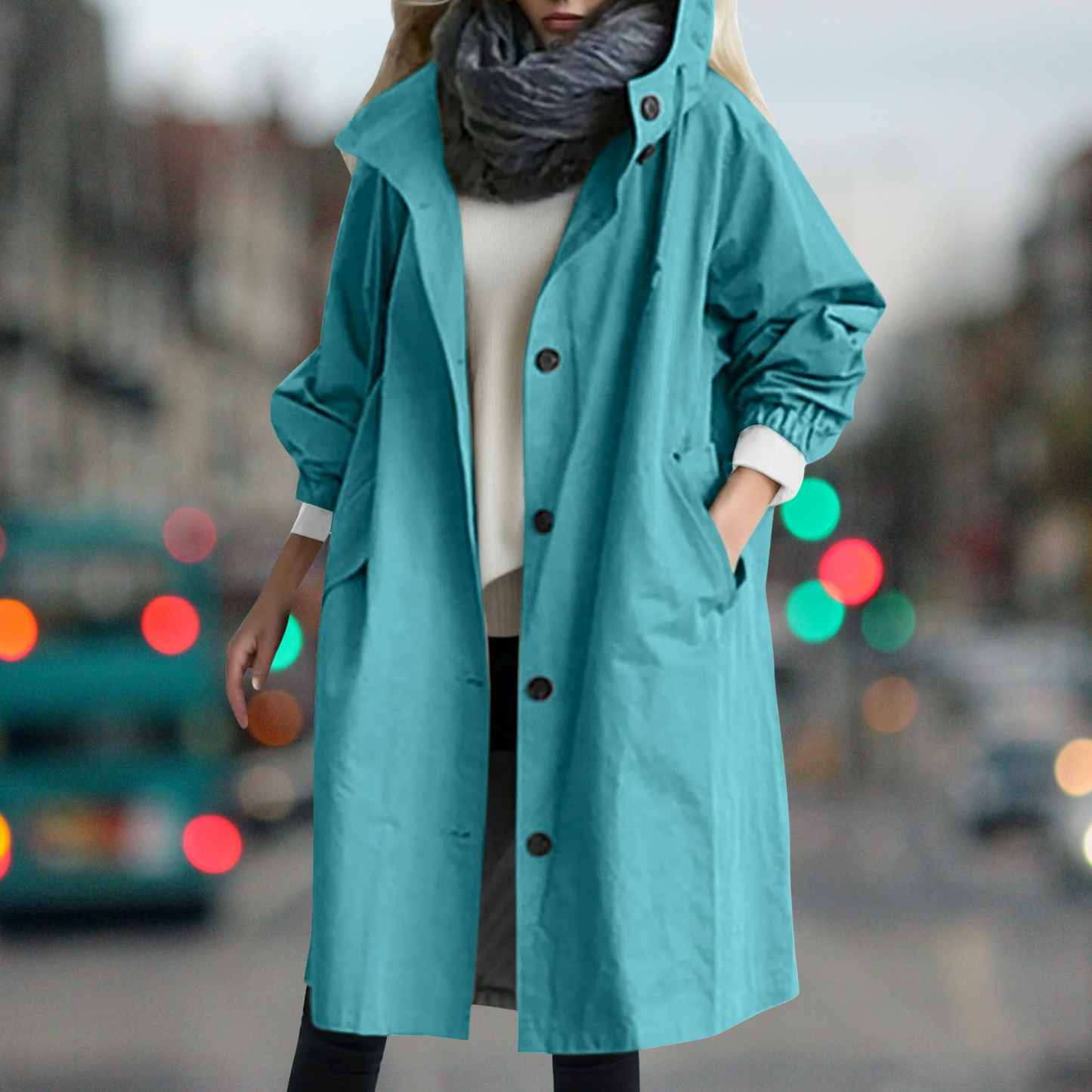 Bethany - Trench coat impermeabile e caldo