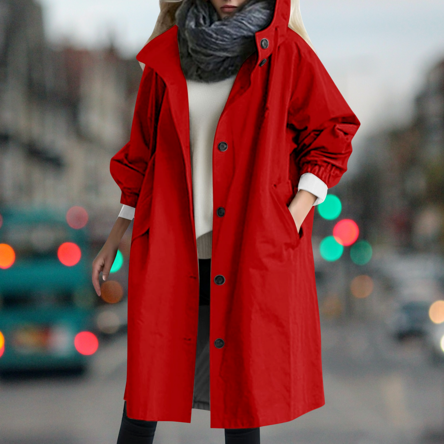 Bethany - Trench coat impermeabile e caldo
