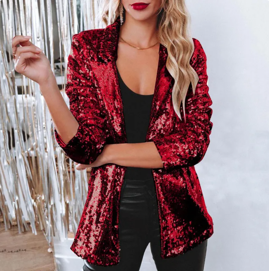 Cora – Elegante Blazer con Paillettes