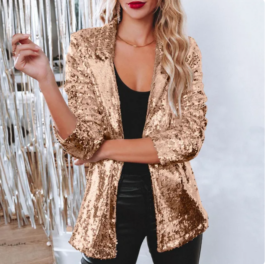 Cora – Elegante Blazer con Paillettes