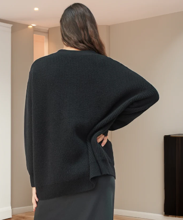 Amber - Cardigan Relaxato in Cashmere Embrace