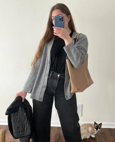 Amber - Cardigan Relaxato in Cashmere Embrace