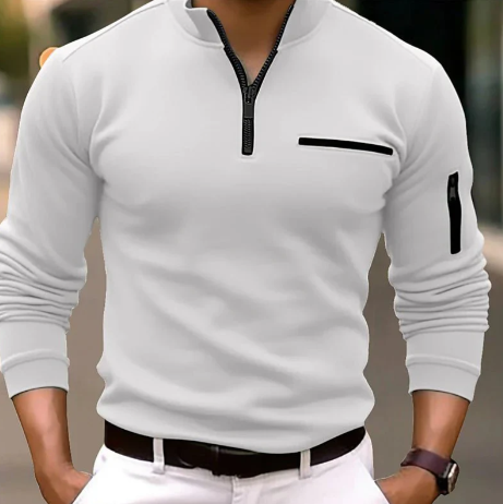 Patrick - Polo elegante con zip a metà