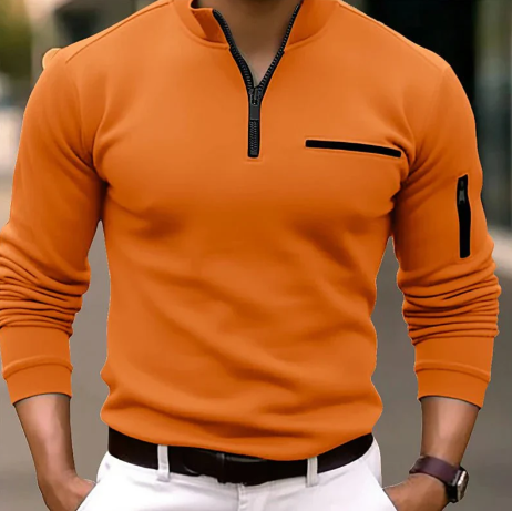 Patrick - Polo elegante con zip a metà