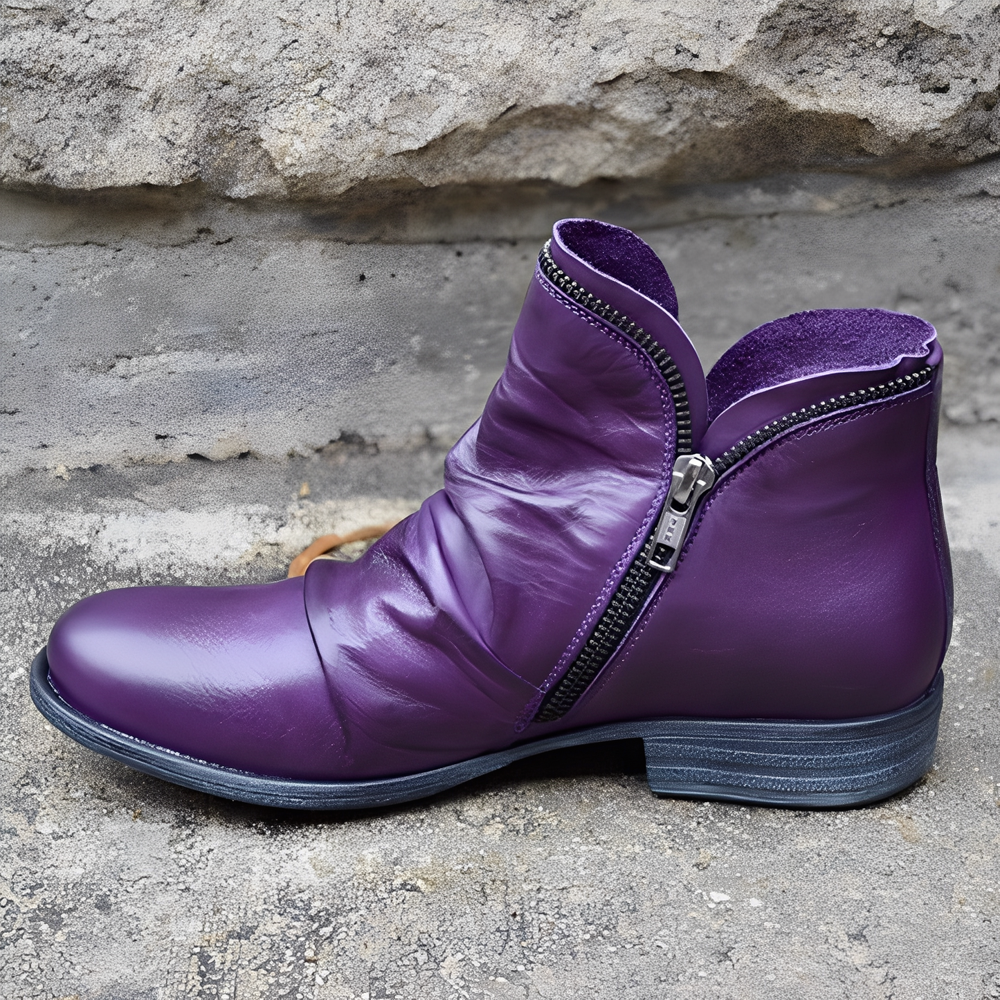 Veronica - Stivali in pelle alla moda con zip per donne