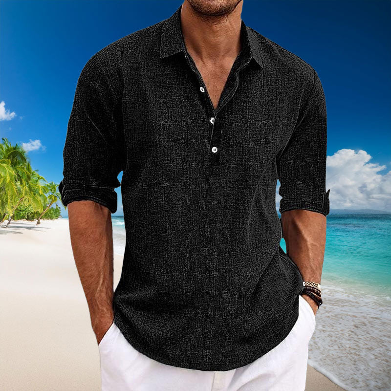 Thanos - Camicia a Manica Lunga in Lino Lusso