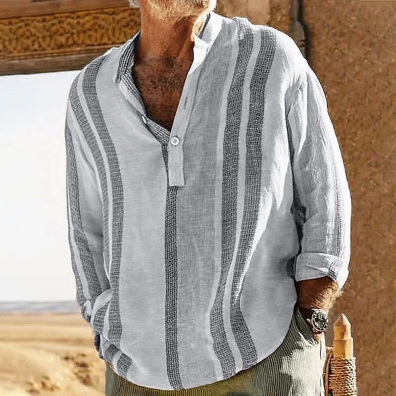 Yano - Camicia in lino da uomo vintage
