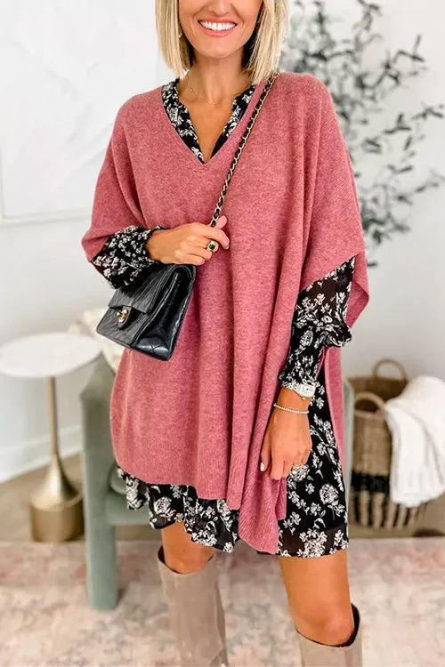 Ginny - Poncho a V senza tempo con una vestibilità rilassata