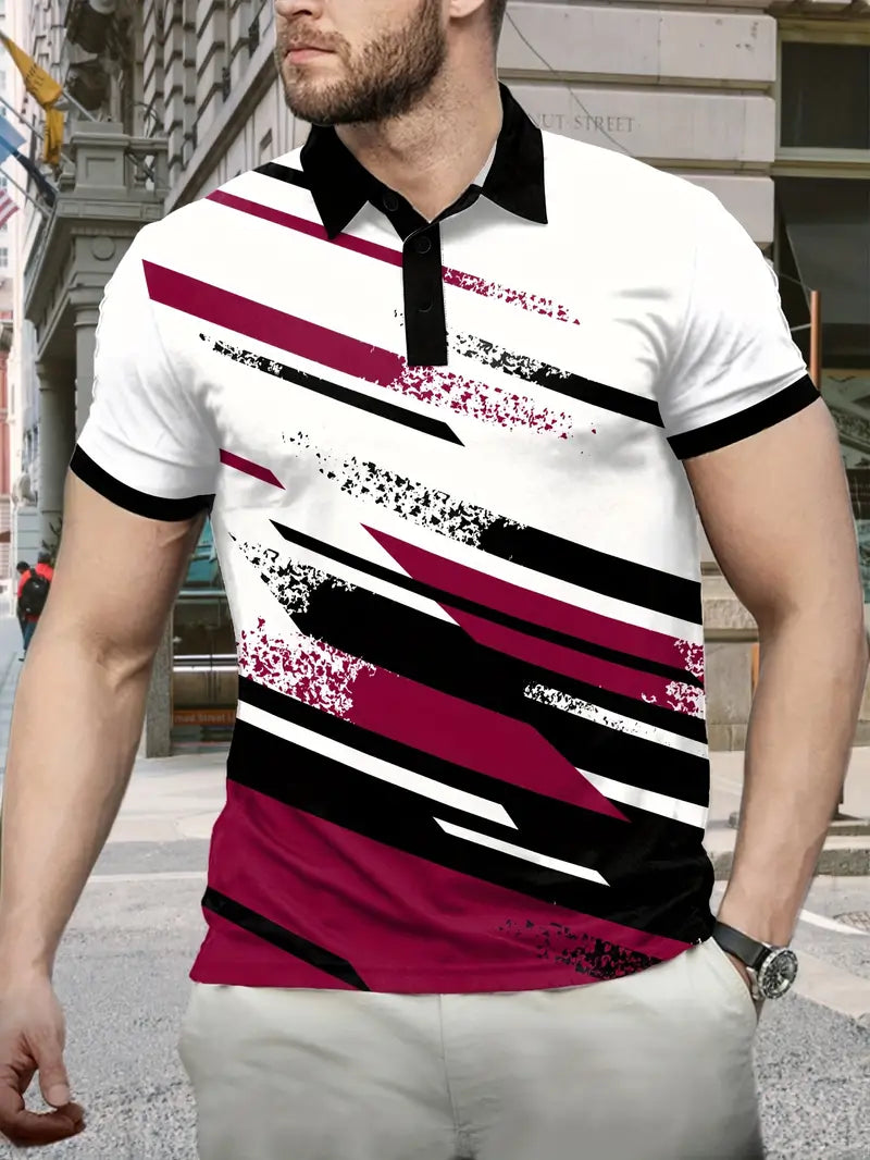 Priam – Camicia Casual con Bottoni e Design a Righe di Tendenza