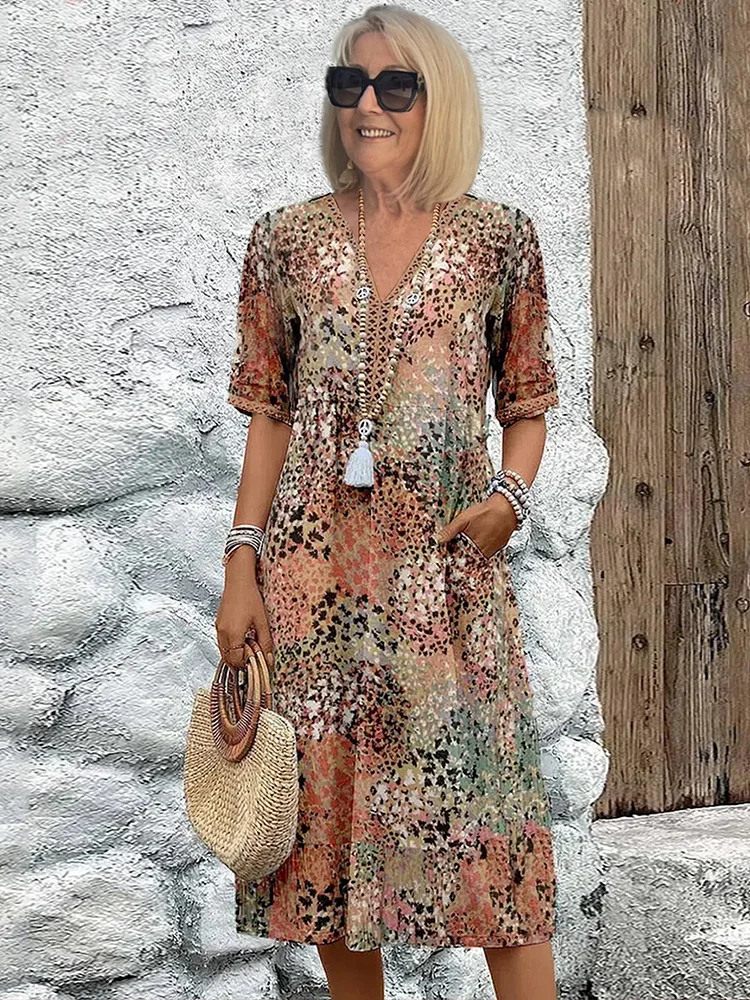 Caramina - Elegante Abito Midi Donna Morbido
