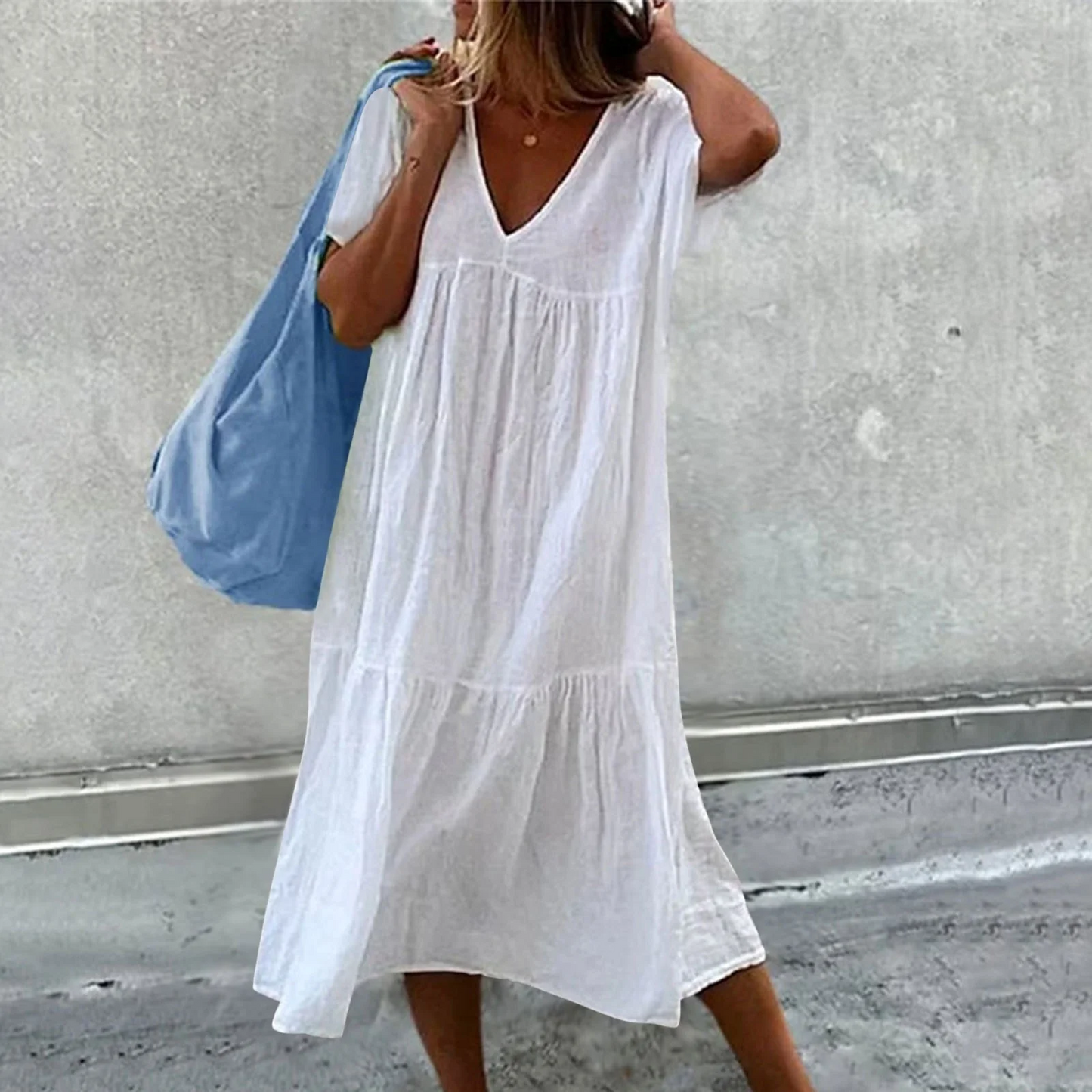 Deanna - Abito Casual V-Neck Versatile e Confortevole