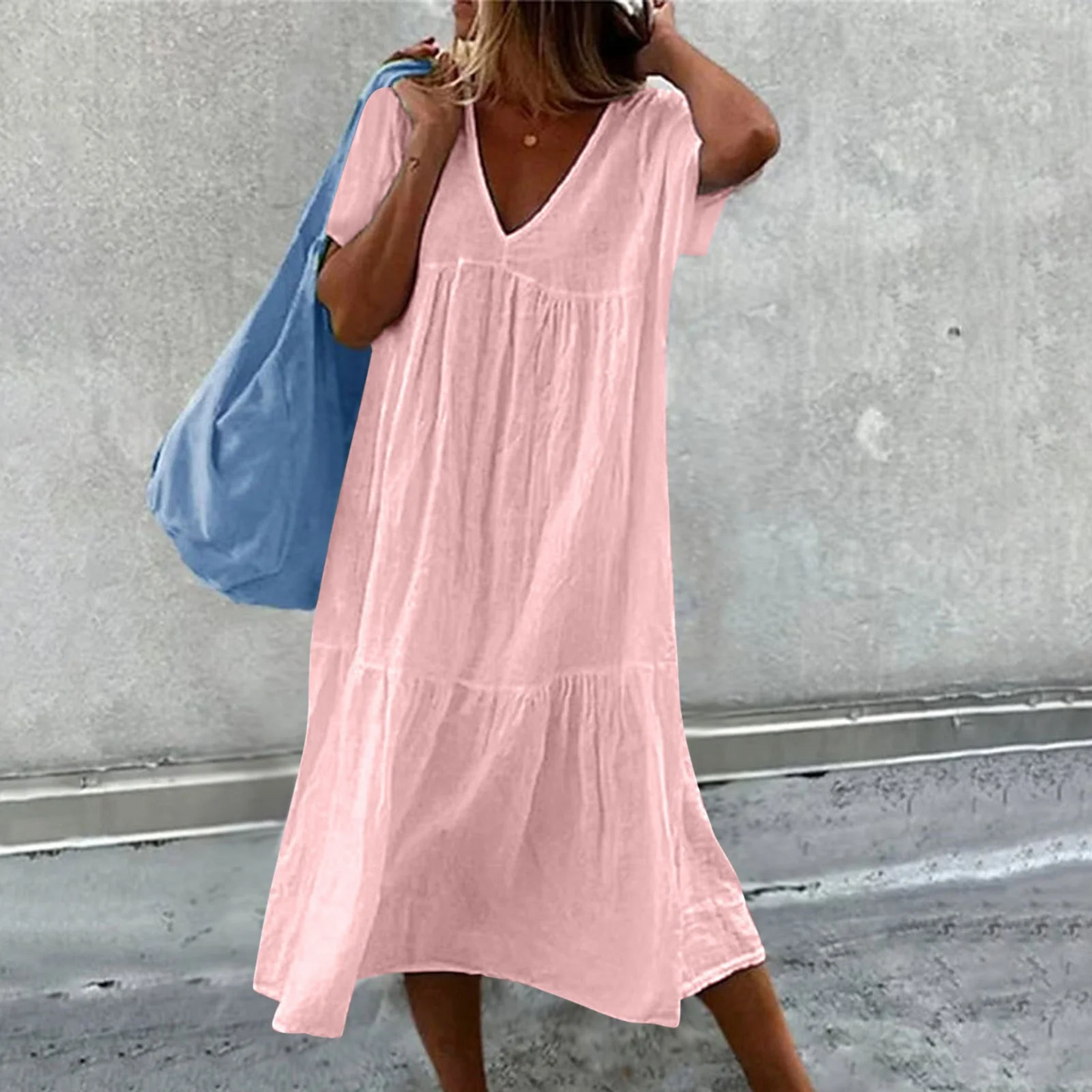 Deanna - Abito Casual V-Neck Versatile e Confortevole