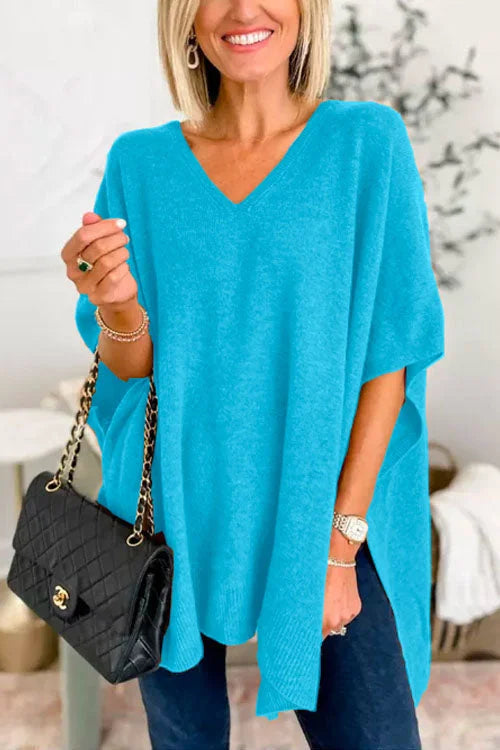 Ginny - Poncho a V senza tempo con una vestibilità rilassata
