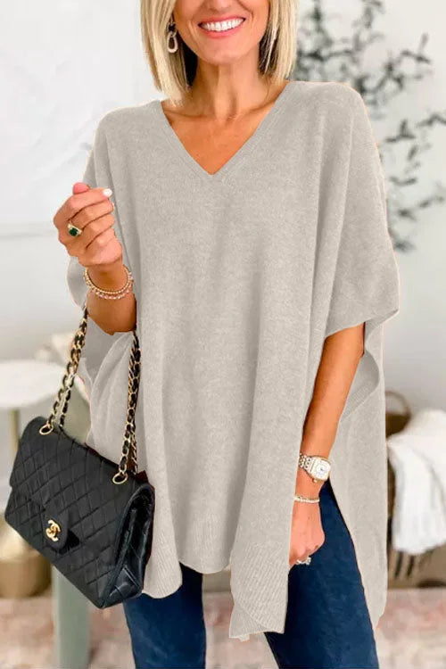 Ginny - Poncho a V senza tempo con una vestibilità rilassata