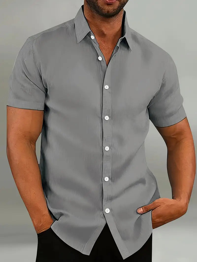 Neil - Camicia Casual con Colletto Button-Down