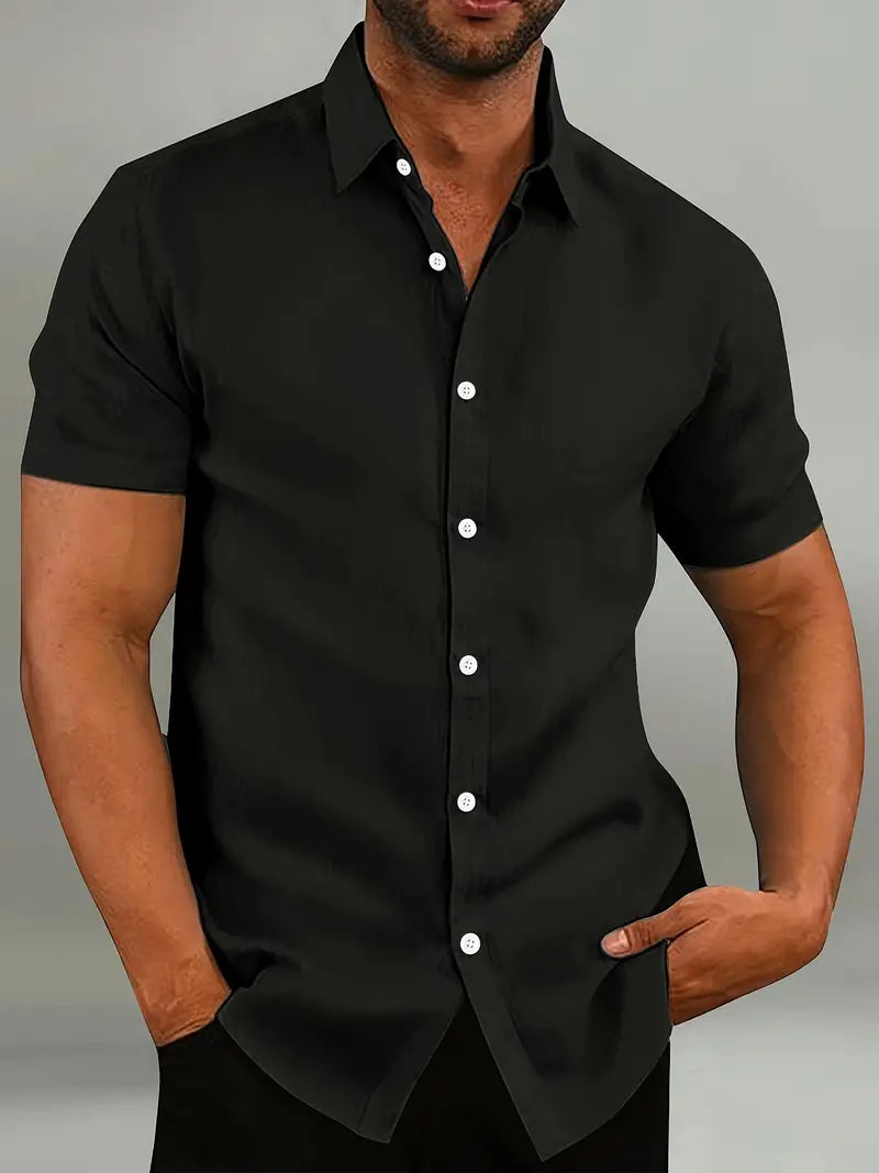 Neil - Camicia Casual con Colletto Button-Down