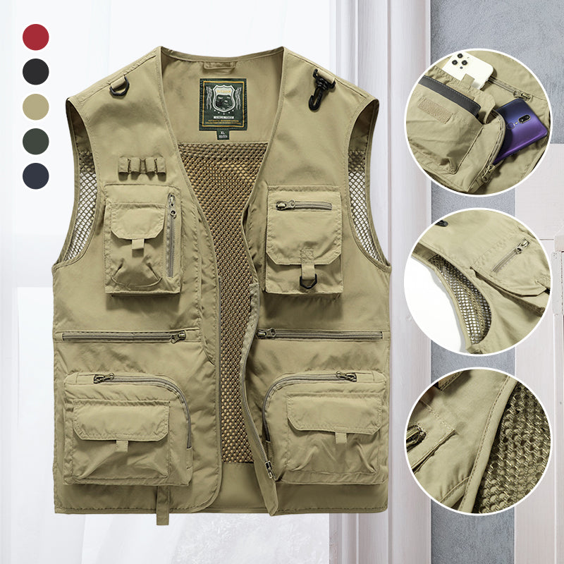Alessandra – Gilet Cargo in Rete con Tasche
