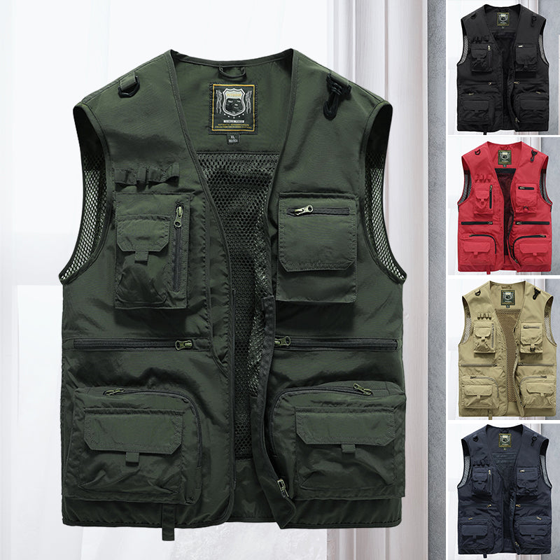 Alessandra – Gilet Cargo in Rete con Tasche