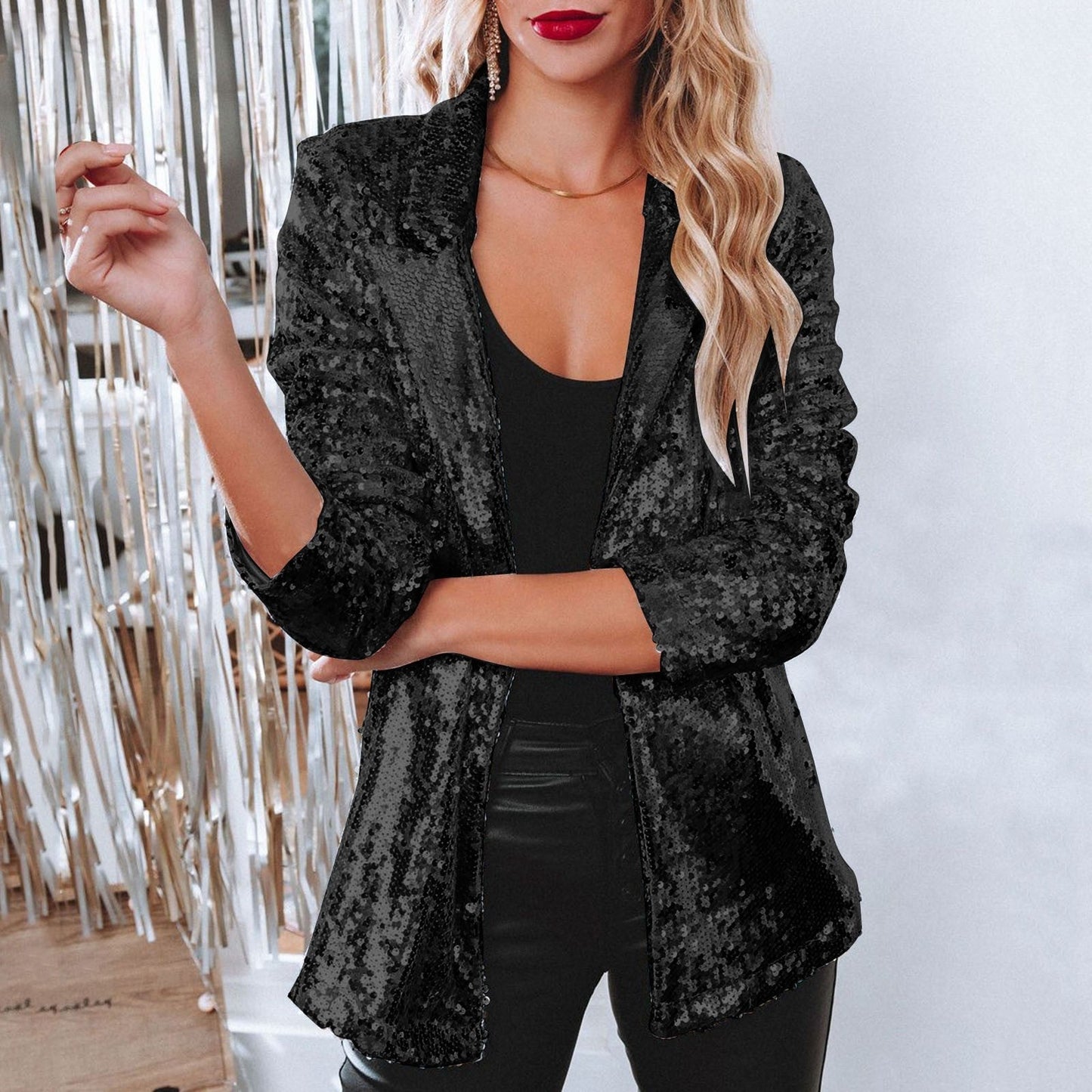 Cora – Elegante Blazer con Paillettes