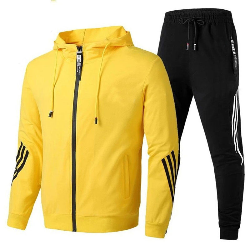 Nero - Elegante Completo da Allenamento per Uomo
