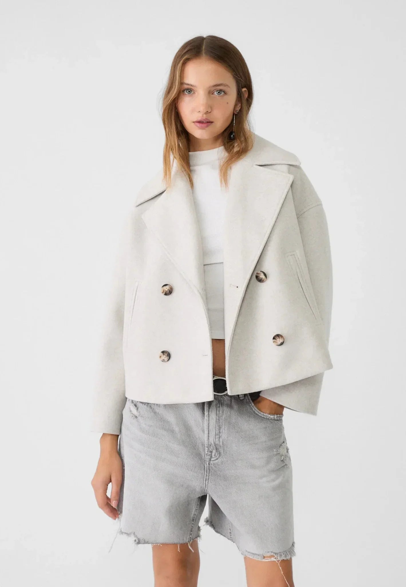 Britanny - Elegante Cappotto Corto Doppiopetto