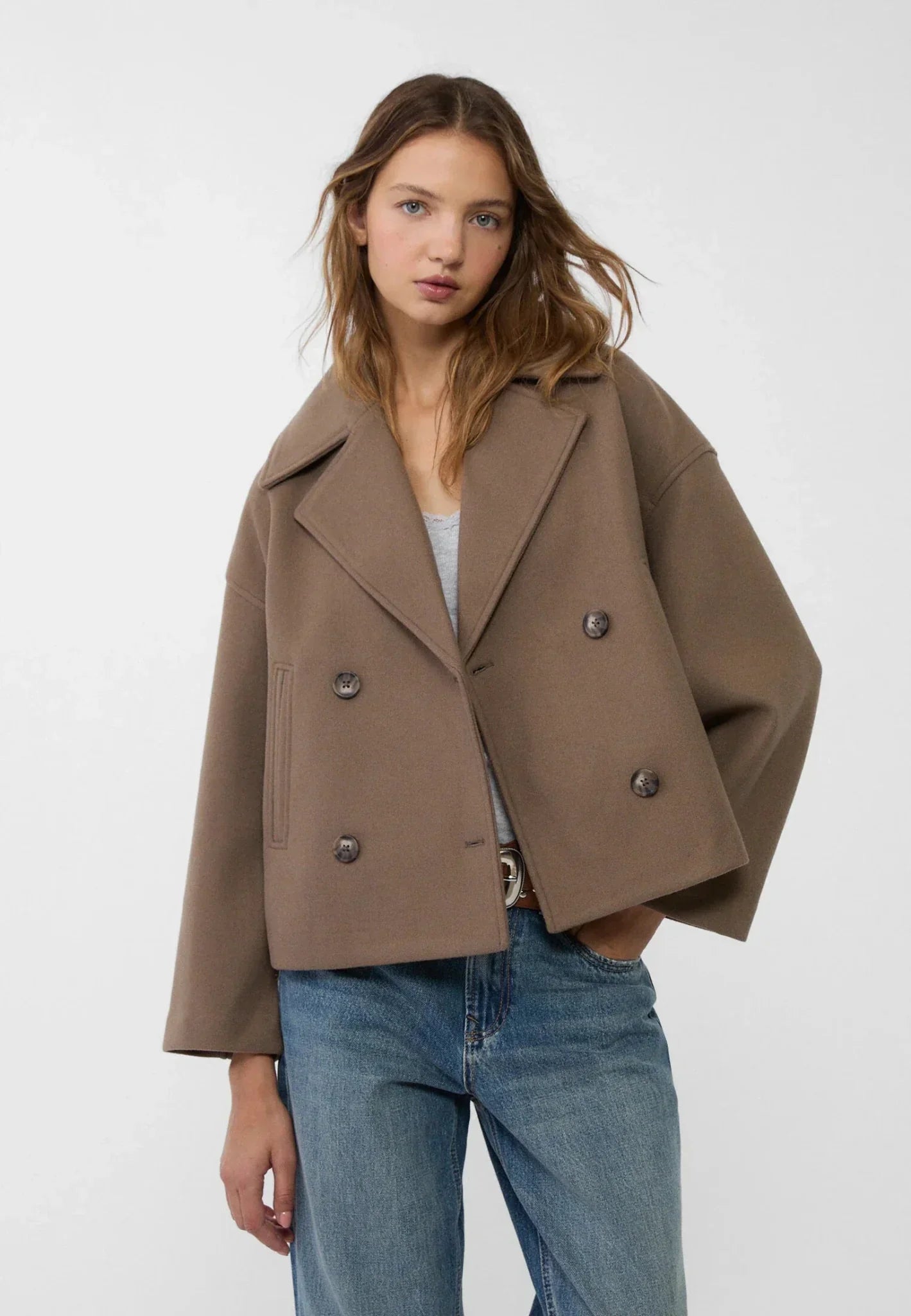 Britanny - Elegante Cappotto Corto Doppiopetto