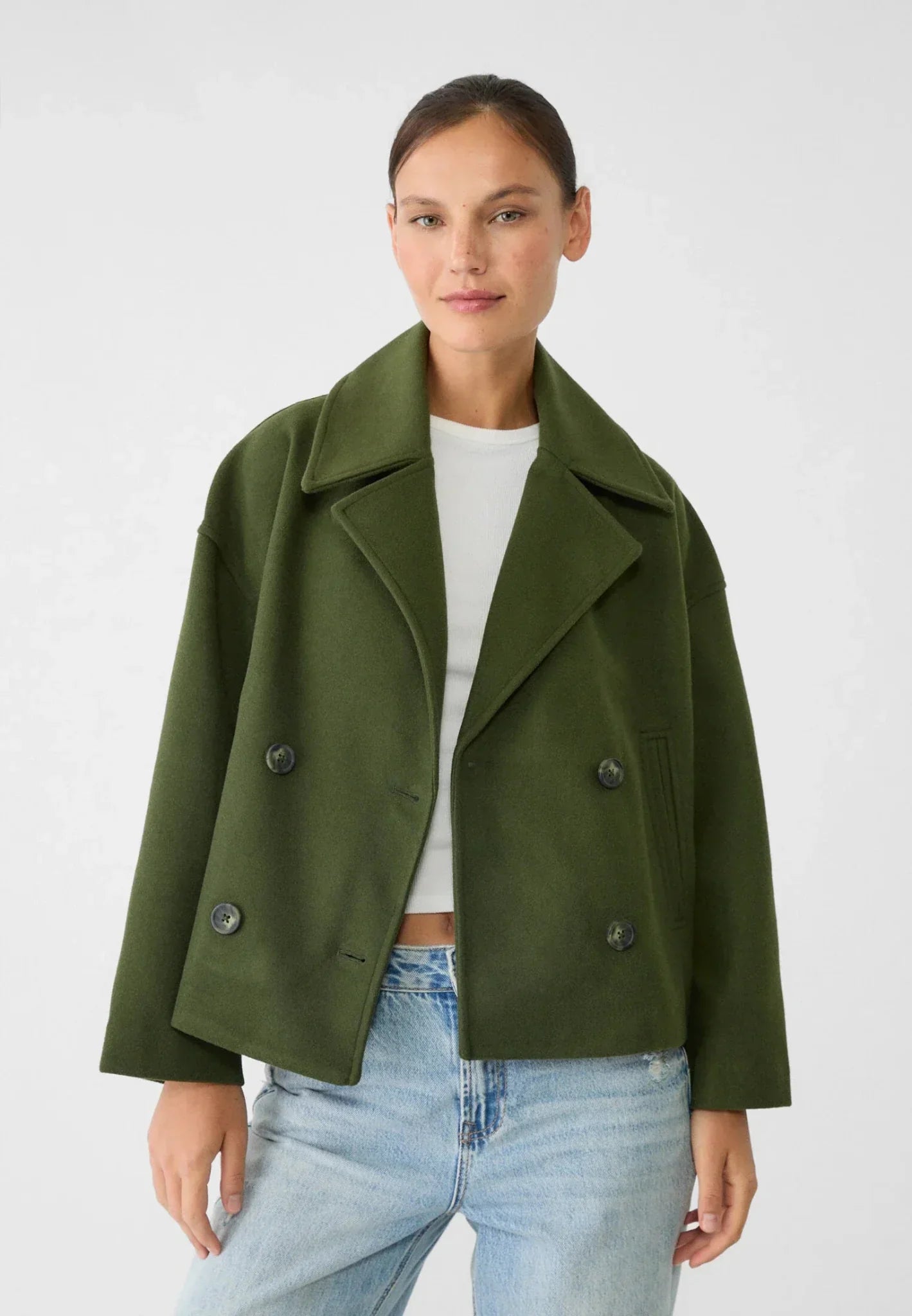Britanny - Elegante Cappotto Corto Doppiopetto