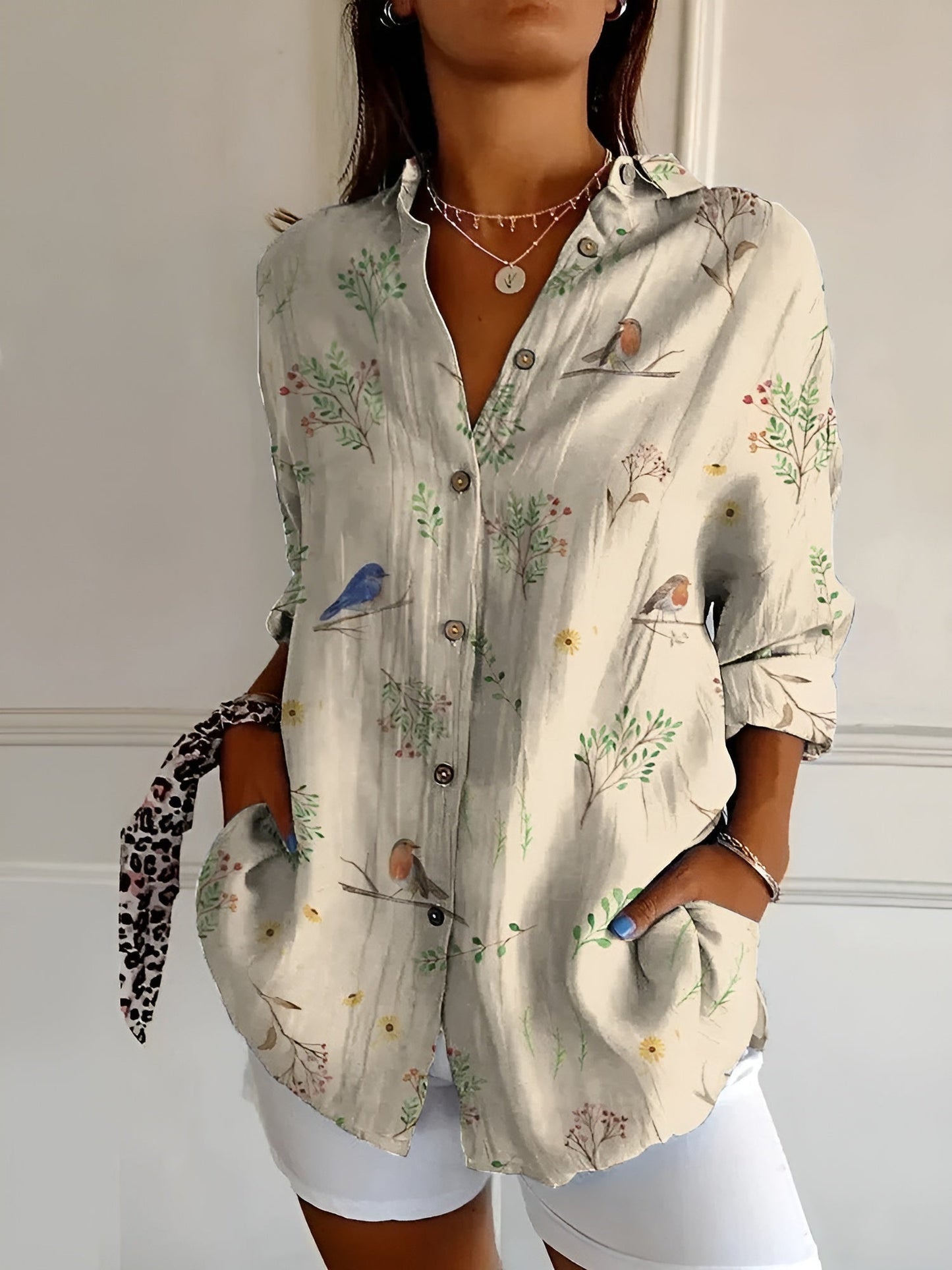 Leofel - Elegante camicia button-down a manica lunga da donna