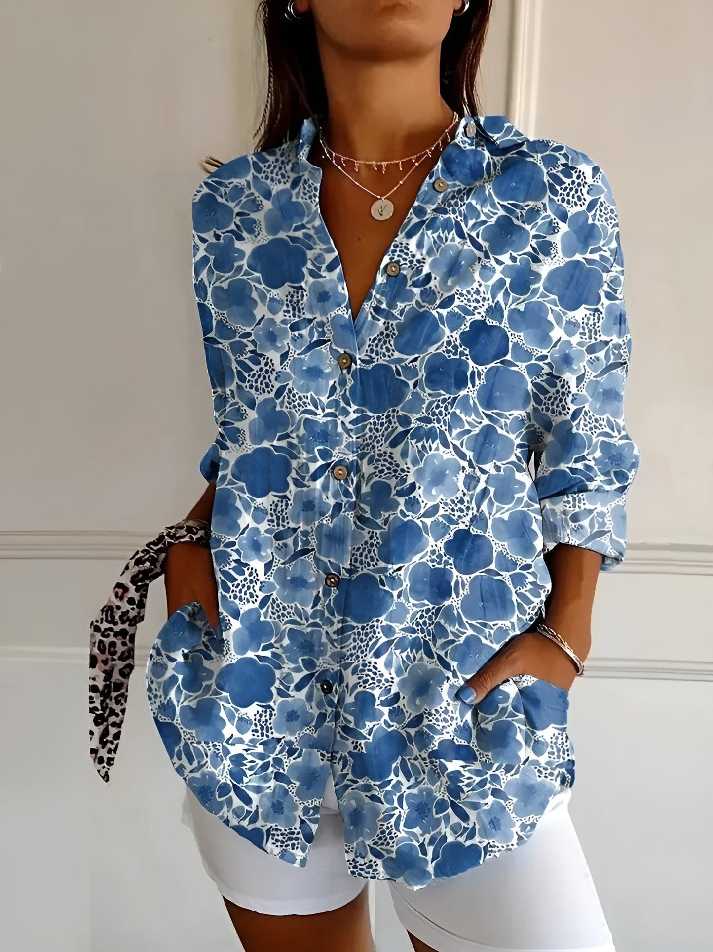 Leofel - Elegante camicia button-down a manica lunga da donna