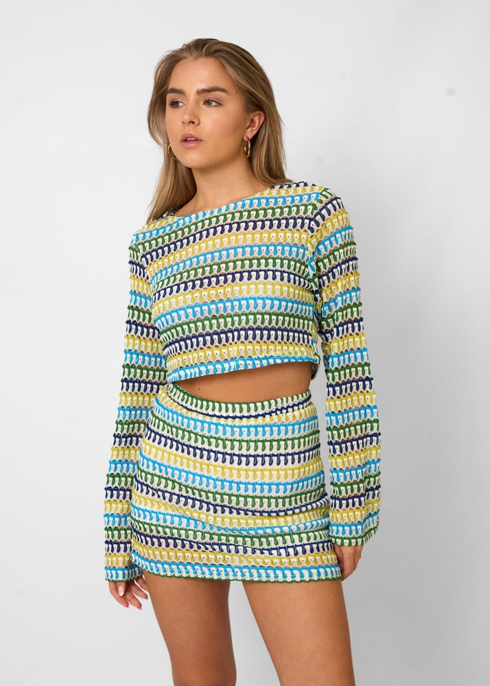 Giada – Completo Crop Top e Minigonna