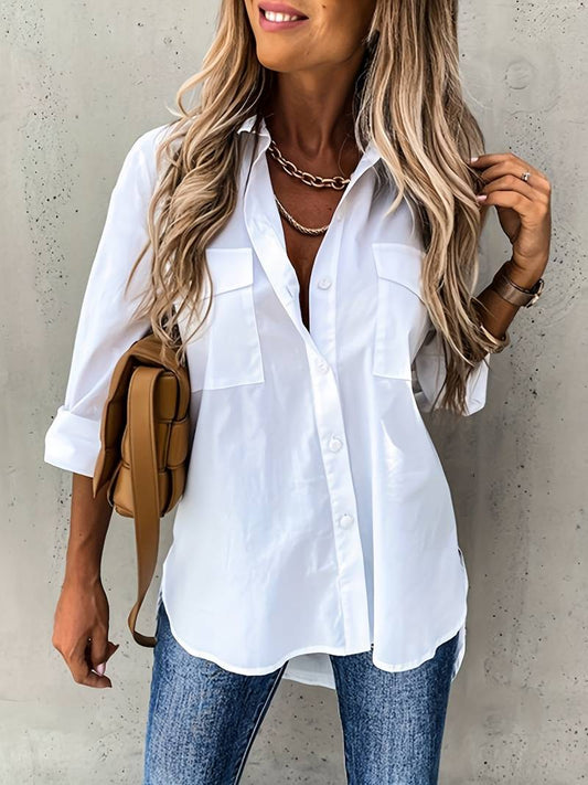 Kaitlyn - Camicia a Maniche Lunghe con Bottoni
