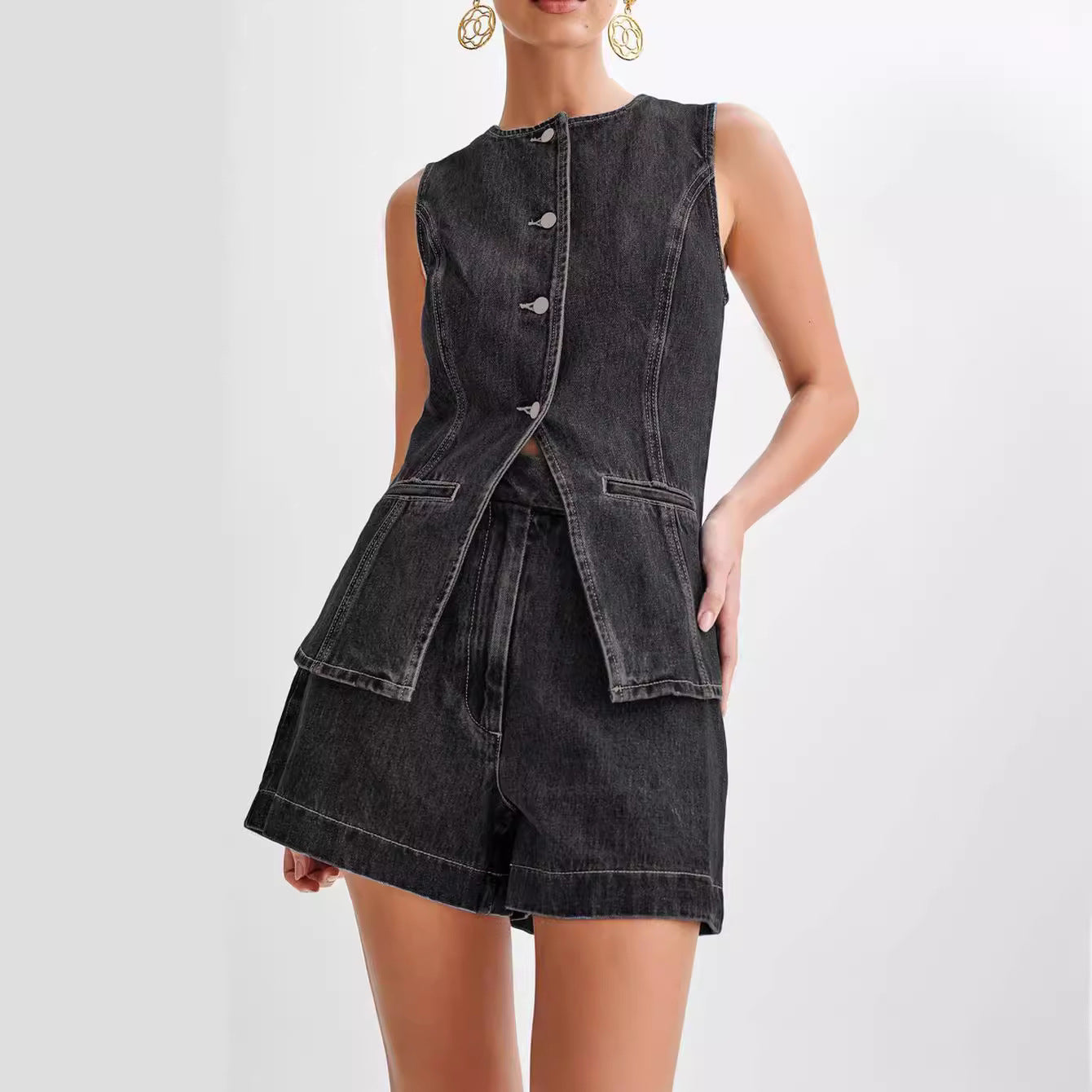 DenimDream - Completo Top Senza Maniche e Jeans