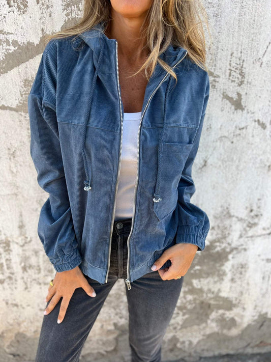 Ariellee – Giacca Casual con Cappuccio e Cerniera
