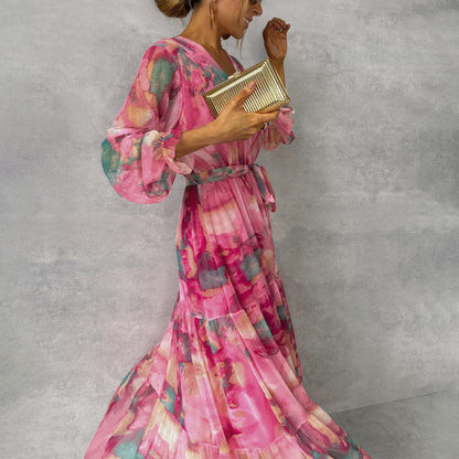 Alora - Abito Femminile a Fiori da Donna Maxi