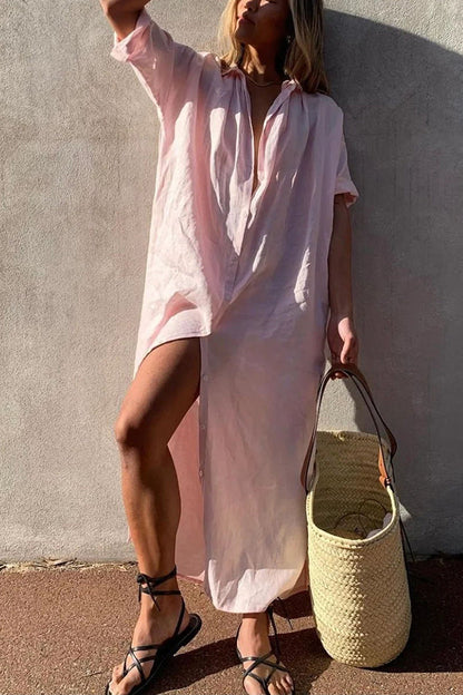 Gracey - Abito Camicia in Stile Spiaggia