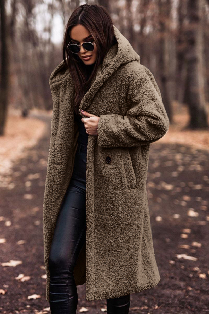 Yancy - Stile lungo Cappotto in Peluche per donne