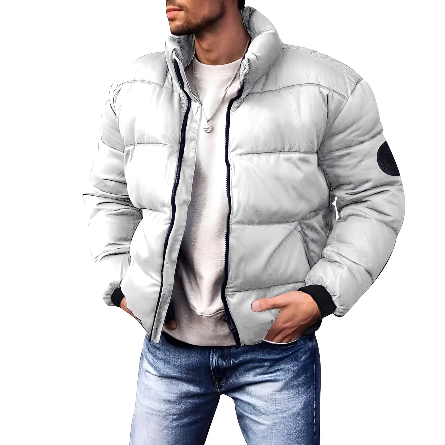 Keaton - Elegante giacca imbottita in piuma per uomo