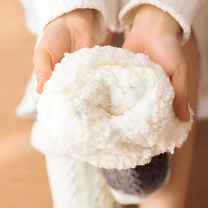 Danika - Calze in peluche a maglia con motivo a cuore per donne