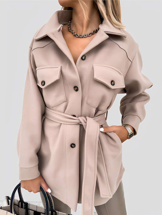 Tiffanie - Giacca moderna e leggera di lana con colletto a revers per donna