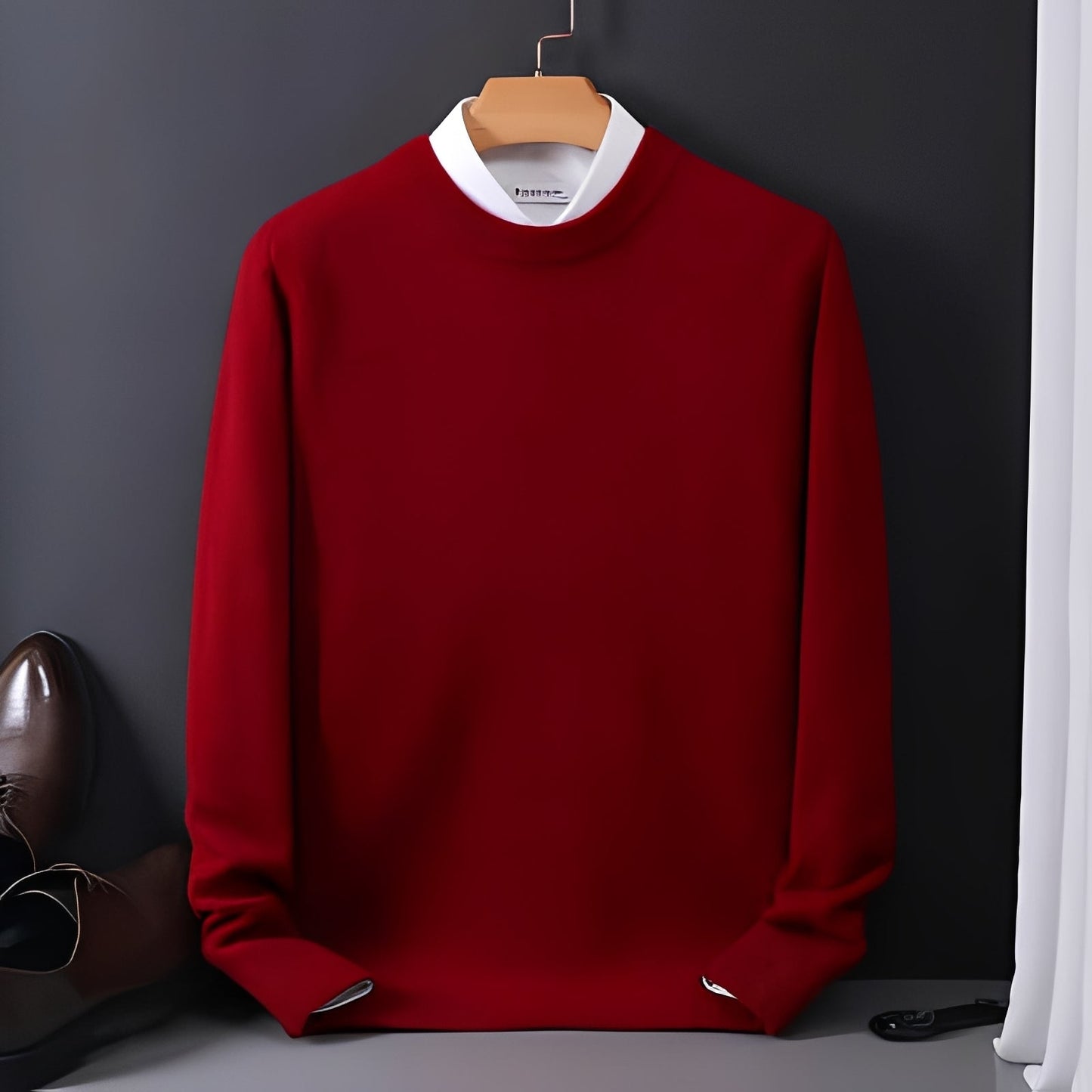 Esmund - Maglione da uomo in cashmere, ampio e informale