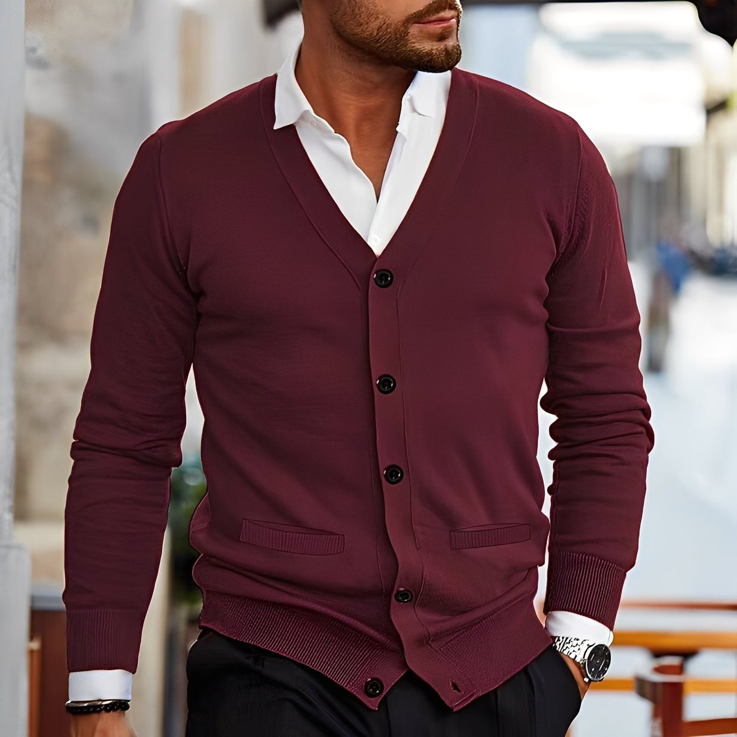 Terence - Gilet tradizionale con tasche per uomini