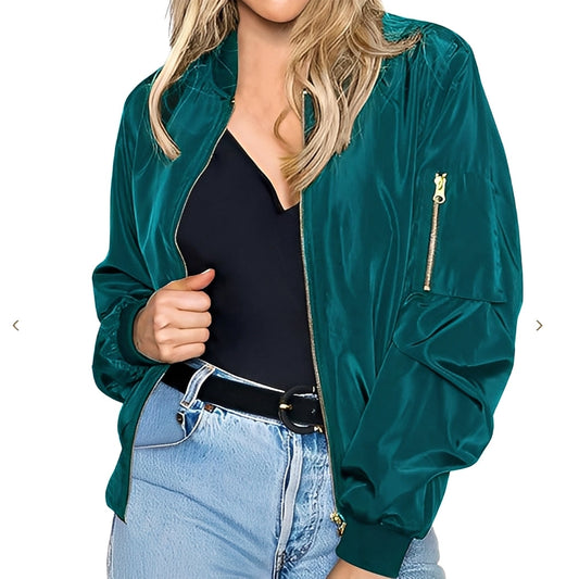 Shirlee - Giacca bomber casual in stile vintage per donne
