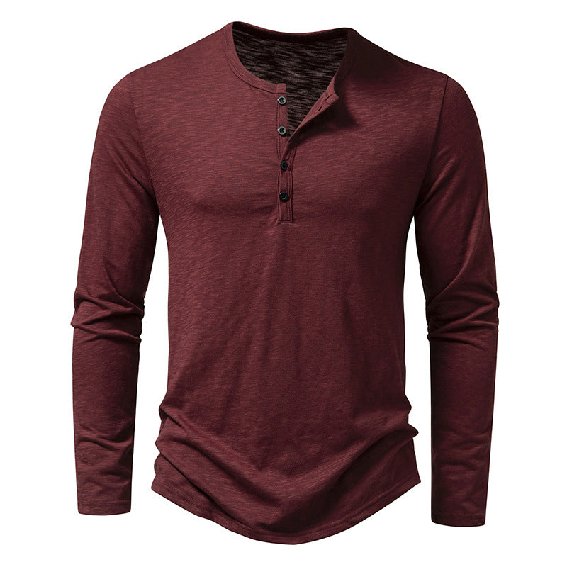 Randall - Camicia casual da uomo a maniche lunghe con bottoni