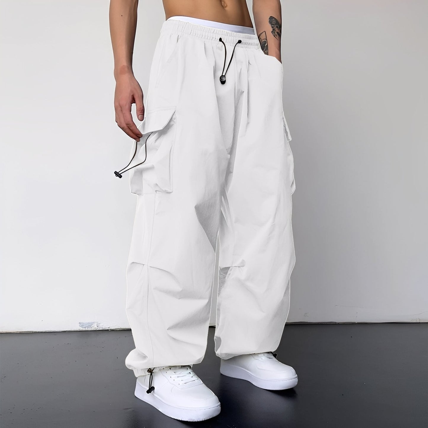 Kaleb - Pantaloni Cargo Larghi ed Eleganti per Uomo